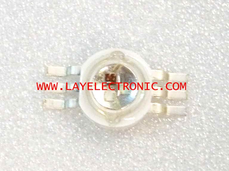 LED 3W – 3สี แดงเขียวน้ำเงิน RGB 6ขา 30mil , (TAIWAN)