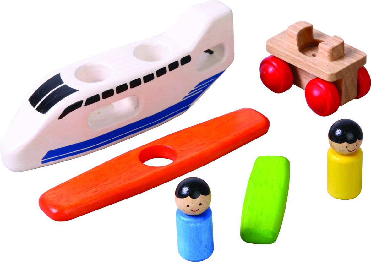 ของเล่นเสริมสร้างจิตนาการ ตัวต่อไม้ กับของเล่นไม้ เครื่องบินเวหา