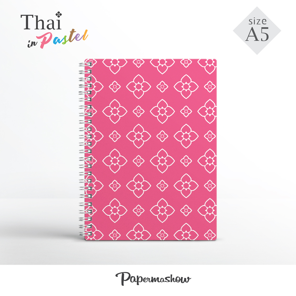 ( 12 เล่ม ) สมุดโน้ตลายไทย / Thai style note book / size A5