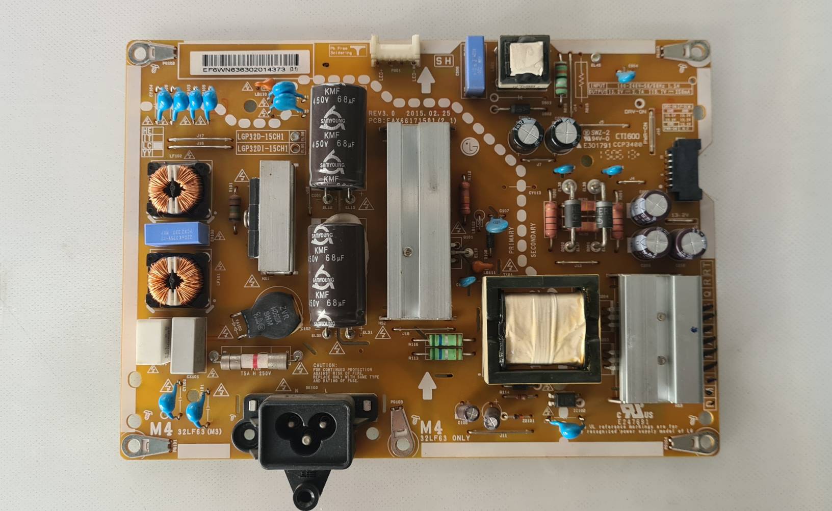 Power Supply LG LG 32LF560D 32LF550D EAX66171501(2.0) ( LGP32D-15CH1 )