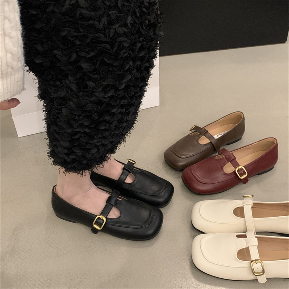 รองเท้าคัทชูผู้หญิงส้นเตี้ย ใส่สบาย มีขนาด35-43