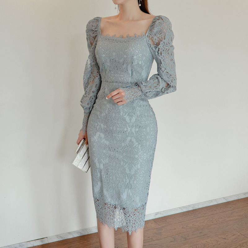 ชุดเดรสยาวสวยๆ สไตล์เกาหลี มีขนาด S M L XL สนใจทักแชท