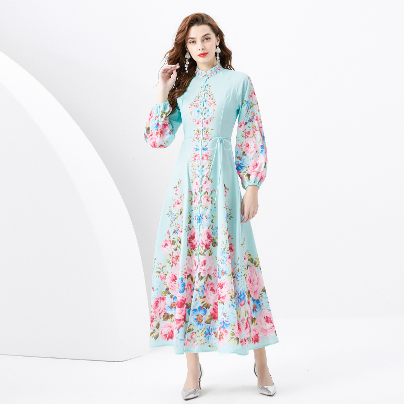 ชุดเดรสยาวสวยๆ ชุดเดรสยาวใส่สบาย ใส่ทำงาน มีขนาดS M L XL 2XL