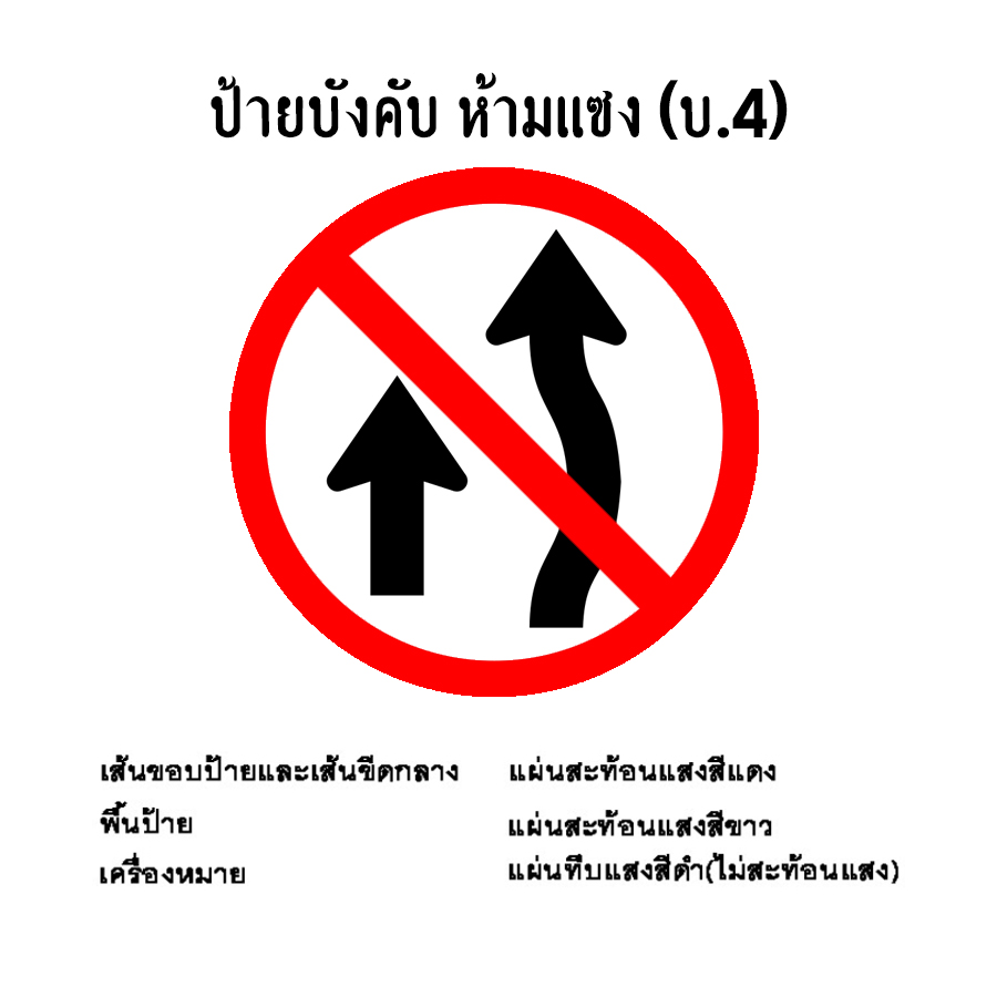 ป้ายบังคับ ห้ามแซง