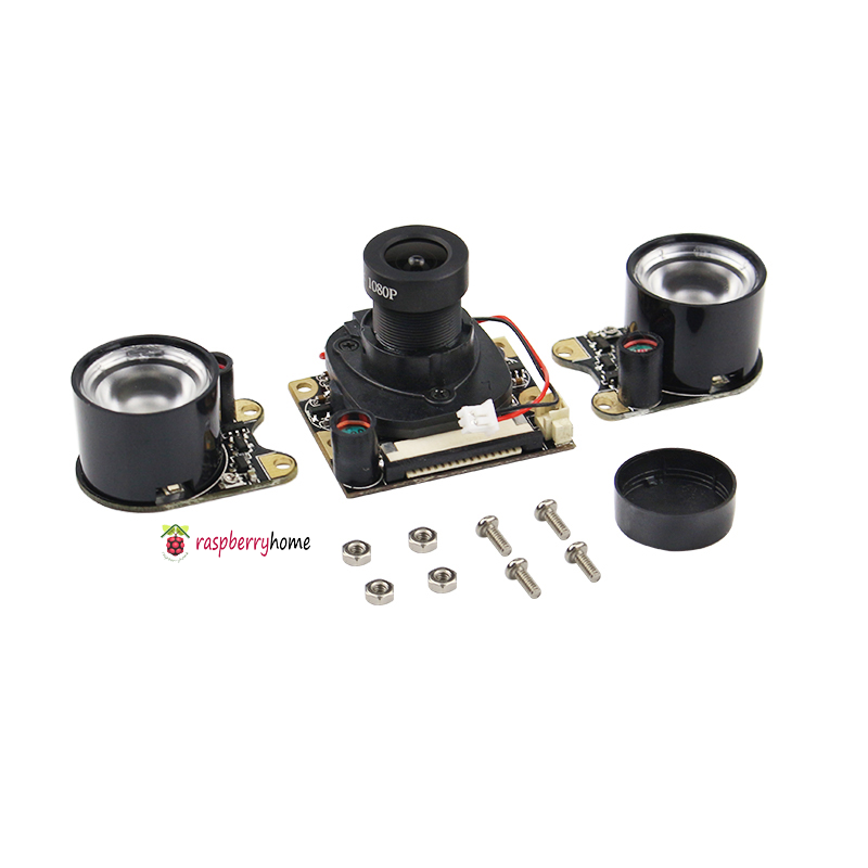 โมดูลกล้อง Camera Module IR-CUT Night Vision Focal Adjustable 5 MP OV5647 Automatically Switch Day and Night Mode for Pi3 & Pi4 พร้อมสายเคเบิ้ล FFC