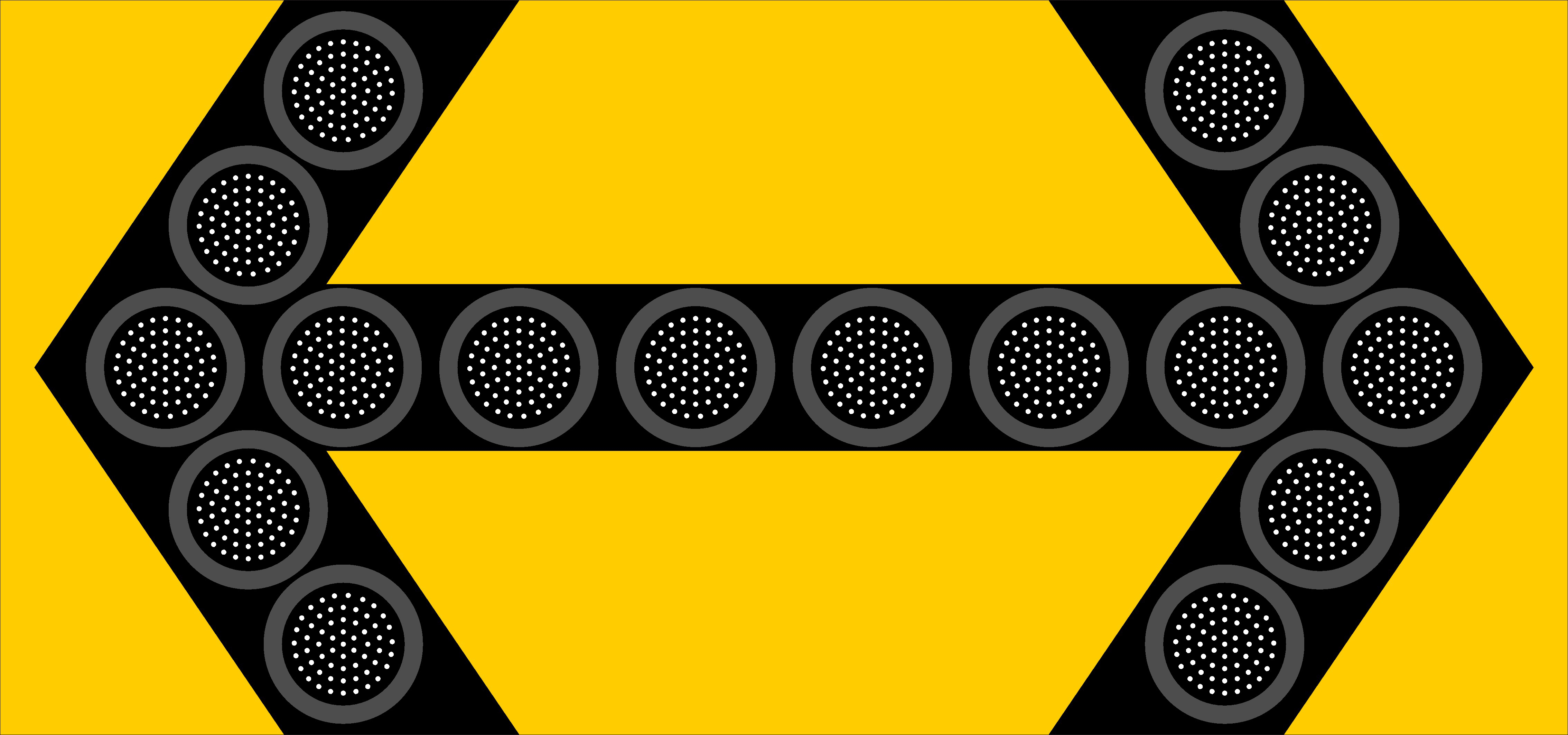 ป้ายเตือนลูกศรติดท้ายรถ แบบลูกศรหัวท้าย กล่องสแตนเลส