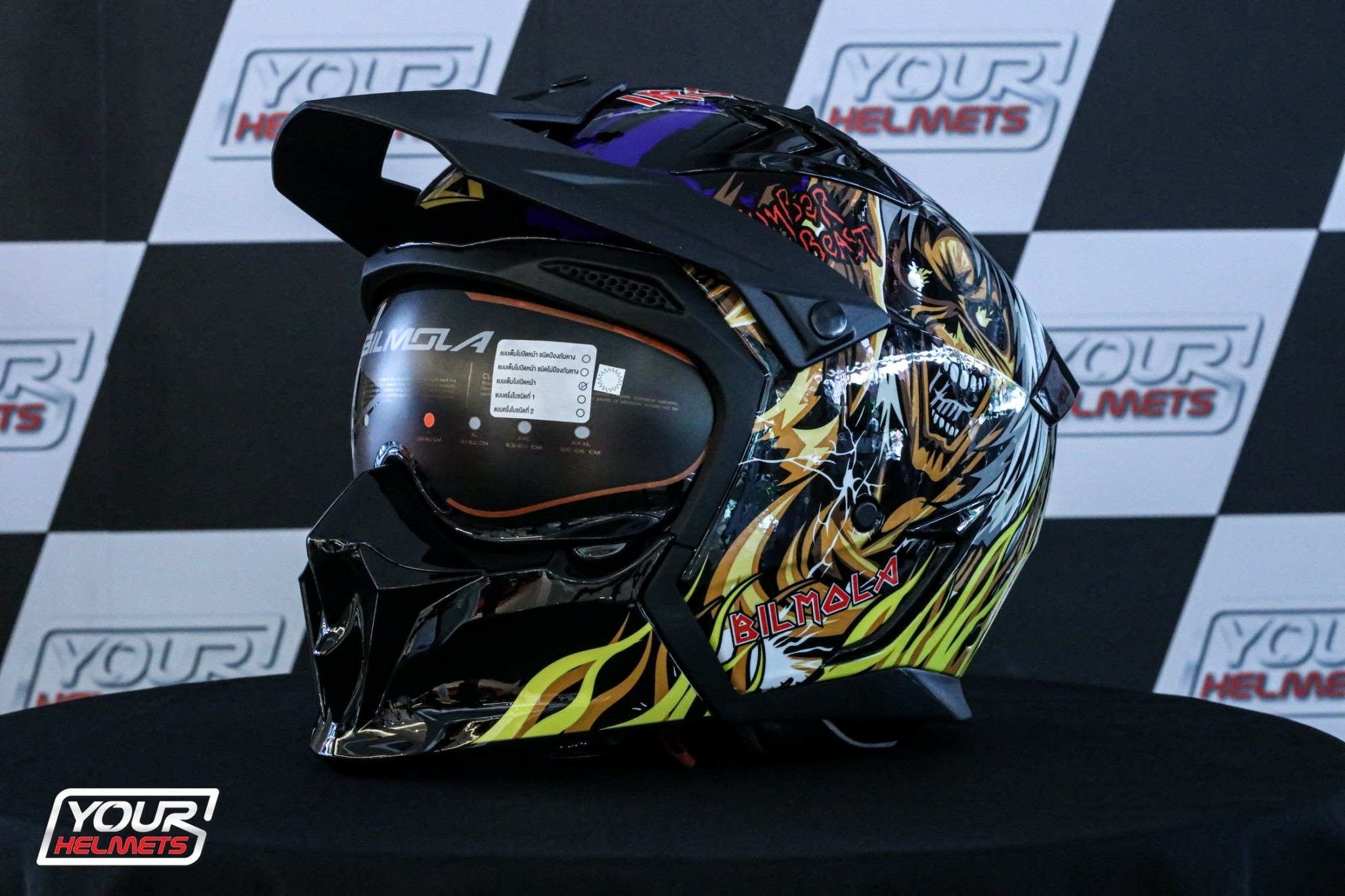 หมวกกันน็อค BILMOLA HELMETS รุ่น SPIKER THE NUMBER OF THE BEAST BLUE