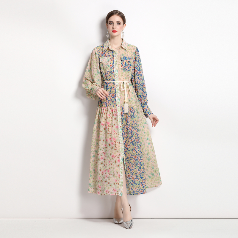 ชุดเดรสยาวสวยๆ ชุดเดรสยาวใส่สบาย ใส่ทำงาน มีขนาดS M L XL 2XL