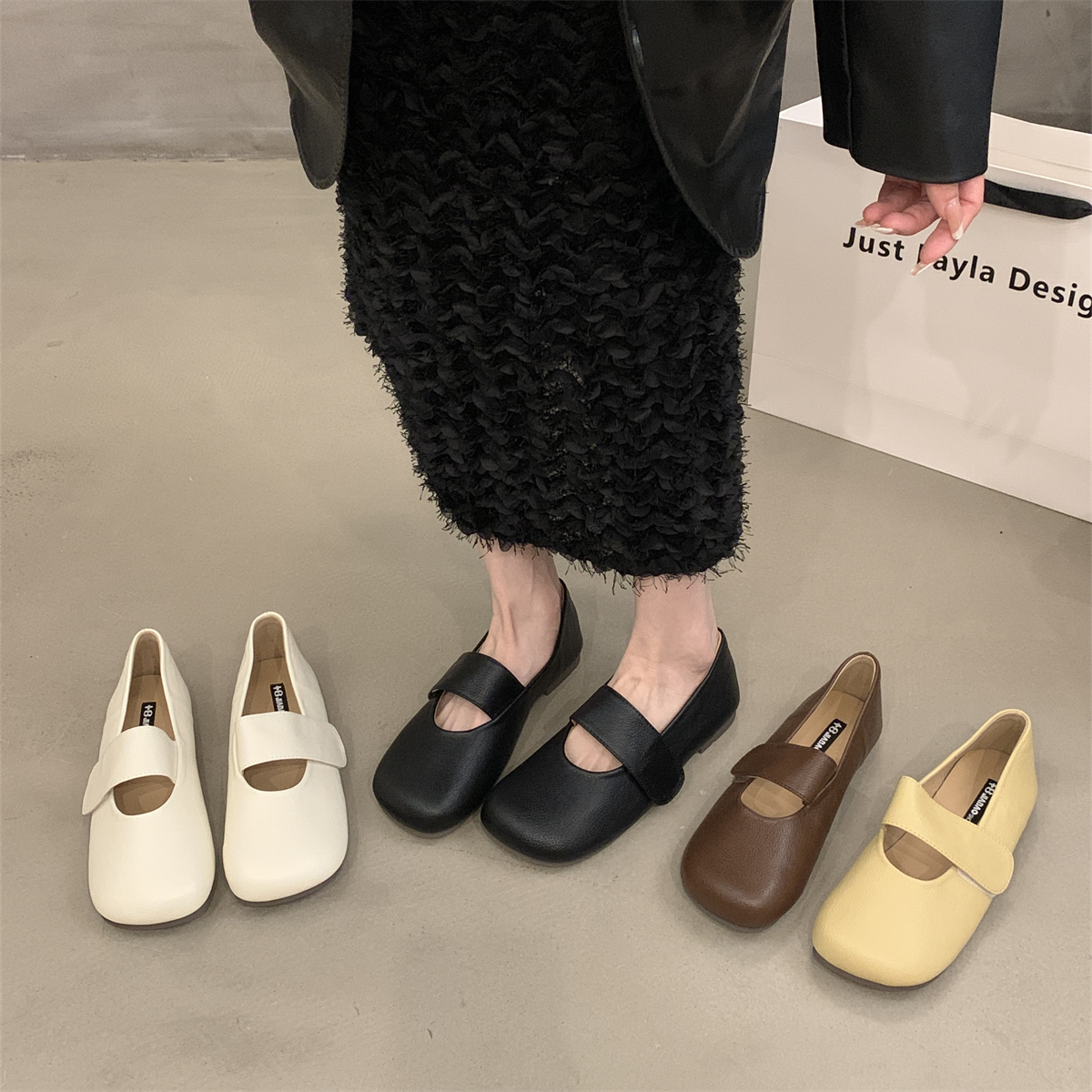รองเท้าคัทชูผู้หญิงส้นเตี้ย ใส่สบาย มีขนาด35-43