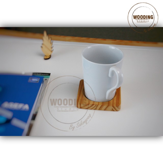 ที่รองแก้วไม้สน