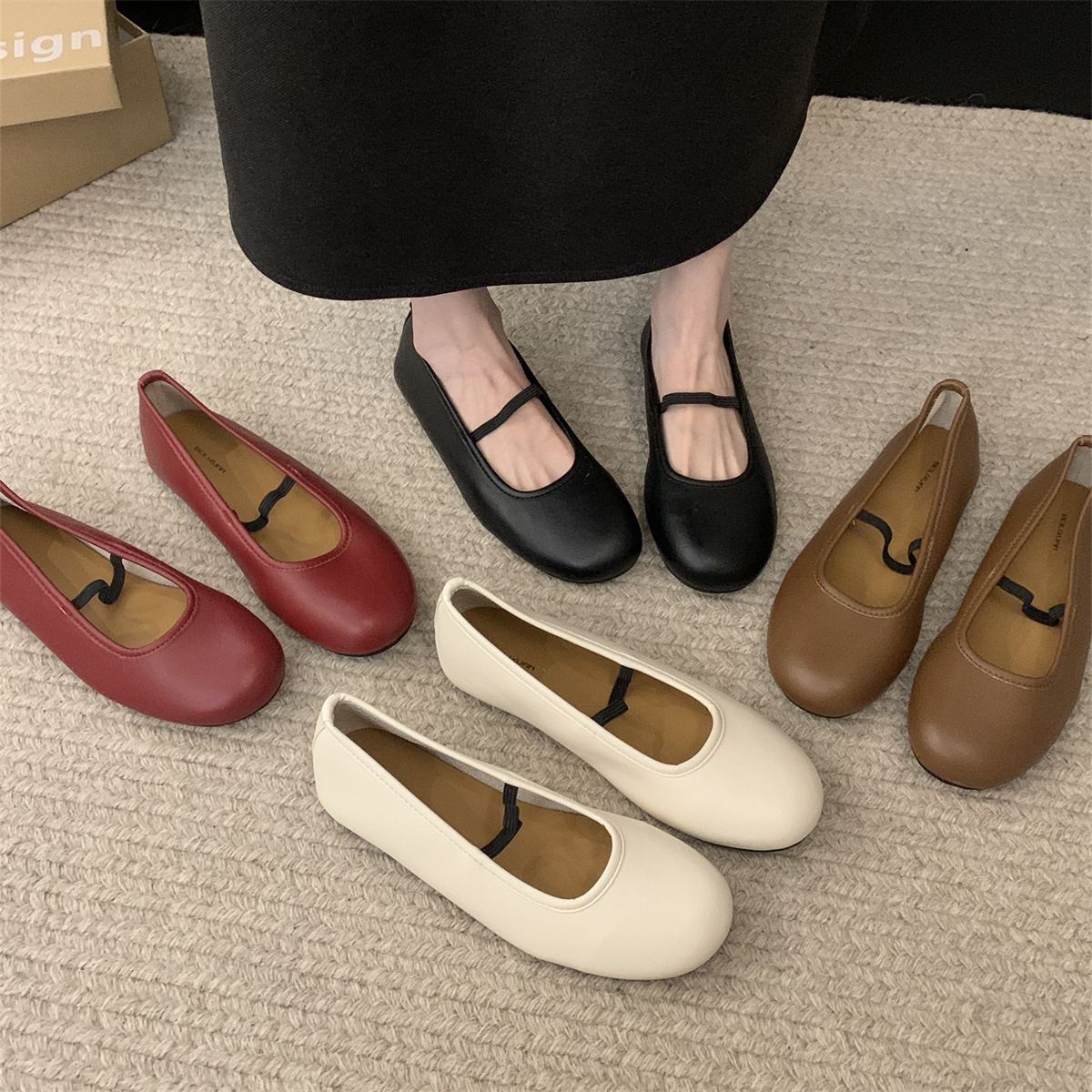 รองเท้าคัทชูผู้หญิงส้นเตี้ย ใส่สบาย มีขนาด35-43