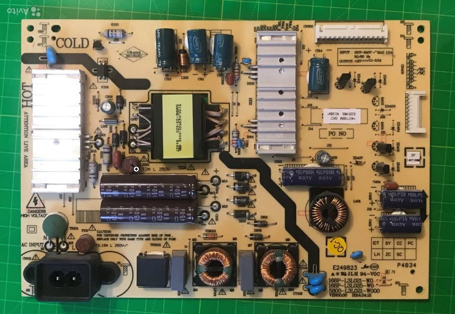 PowerSupply COOCAA - SKYWORTH 40E89 :168P-L3L025-W0