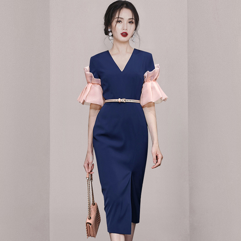 ชุดเดรสยาวสวยๆ ชุดเดรสยาวใส่สบาย ใส่ทำงาน มีขนาดS M L XL 2XL