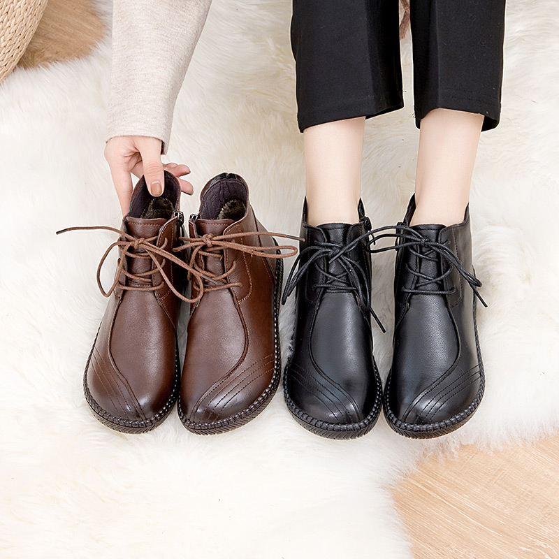 รองเท้าเท้าหนังวินเทจ 35 36 37 38 39 40