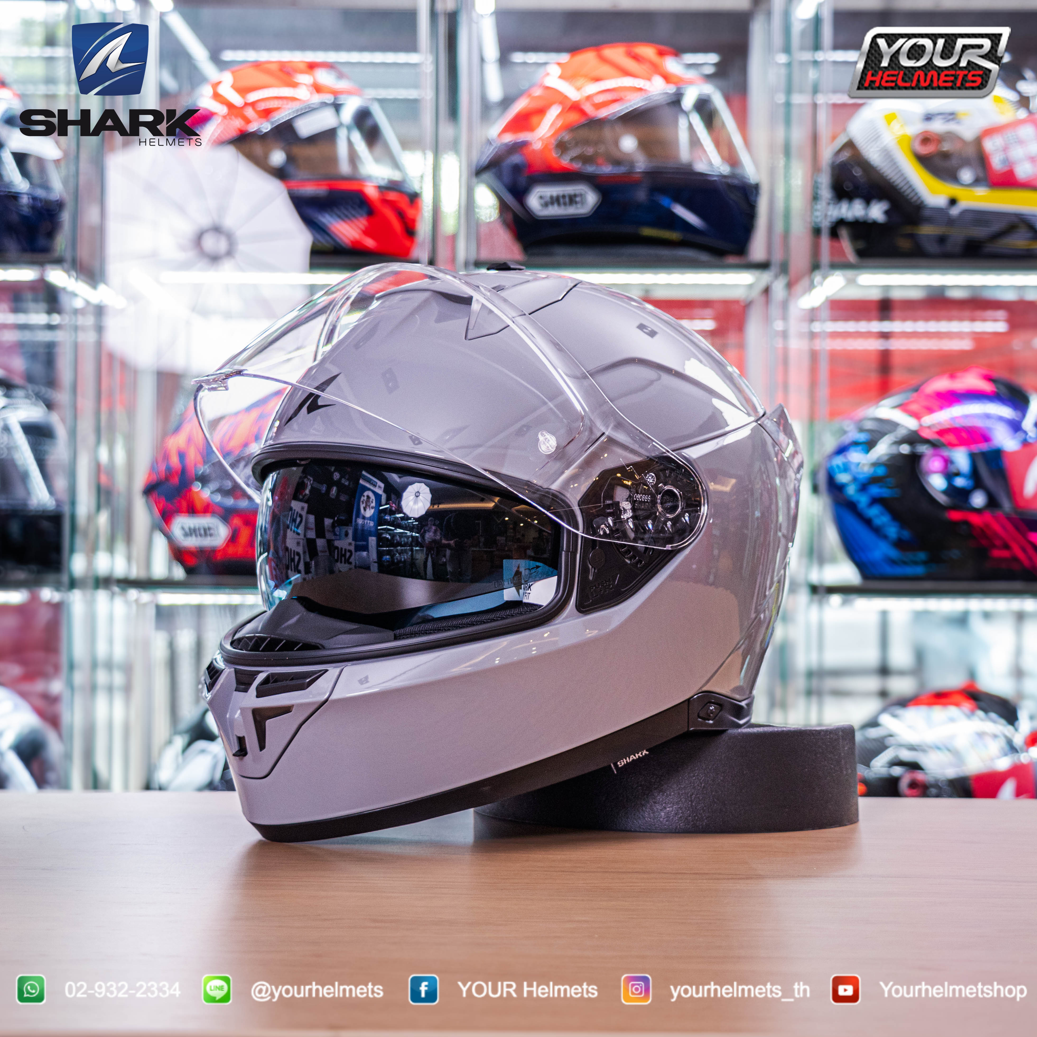 หมวกกันน็อค SHARK HELMETS รุ่น SKWAL I3 (Silver)