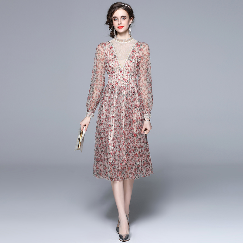 ชุดเดรสยาวสวยๆ ชุดเดรสยาวใส่สบาย ใส่ทำงาน มีขนาดS M L XL 2XL