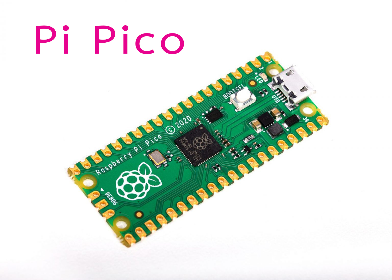 บอร์ดไมโครคอนโทรลเลอร์ Raspberry Pi Pico ยังไม่บัดกรีขา GPIO