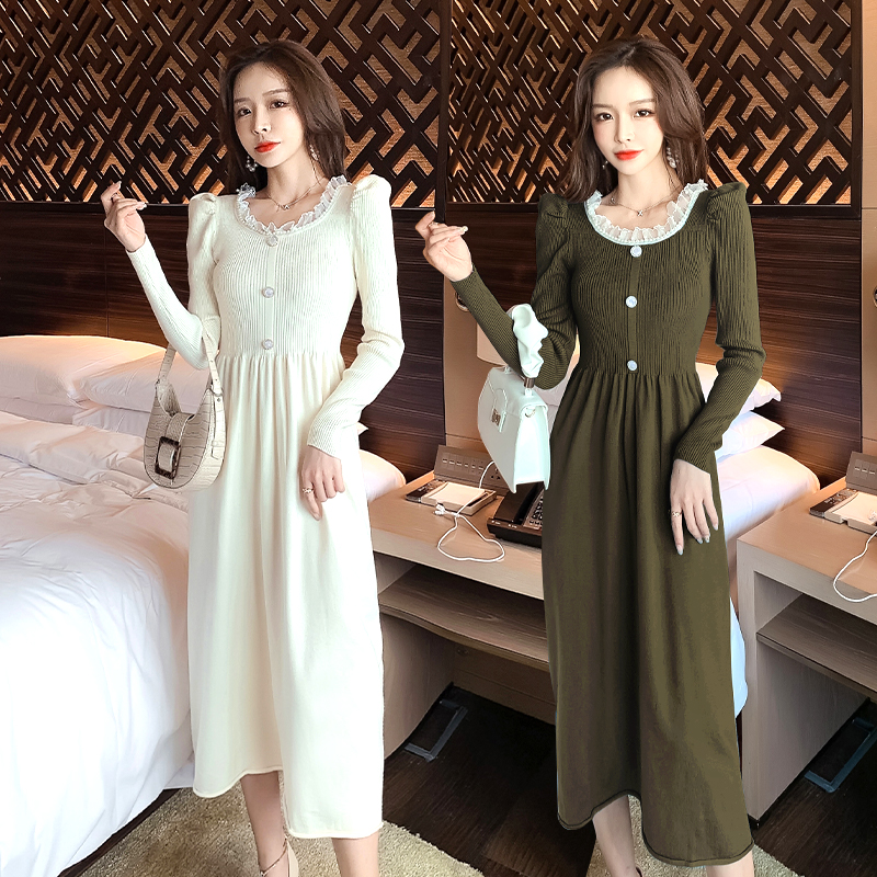 ชุดเดรสยาวสวยๆ สไตล์เกาหลี มีขนาด S M L XL สนใจทักแชท