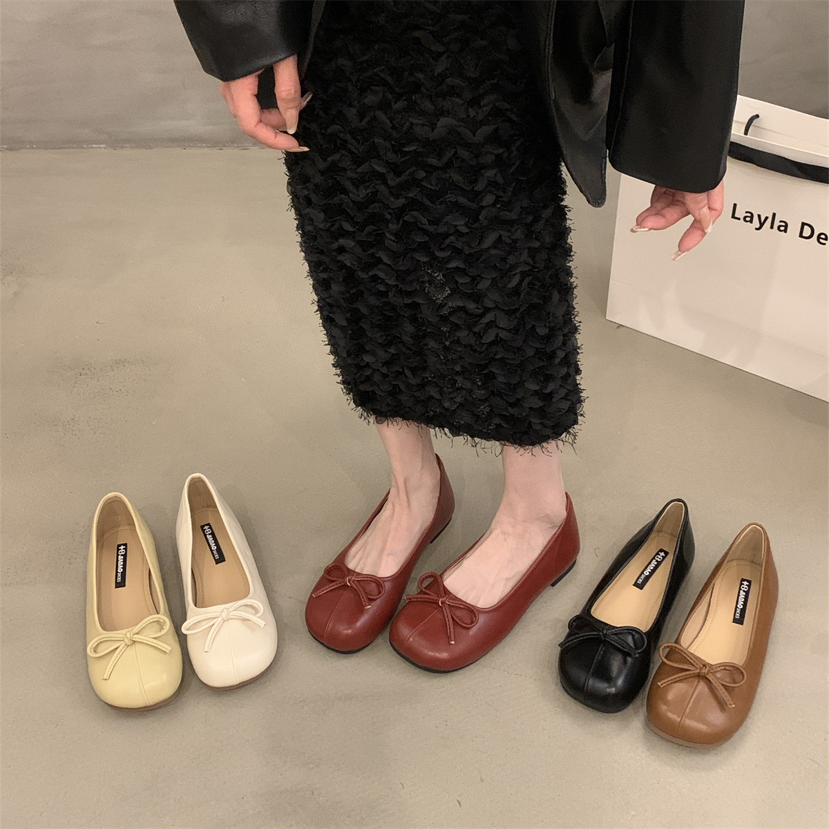 รองเท้าคัทชูผู้หญิงส้นเตี้ย ใส่สบาย มีขนาด35-43