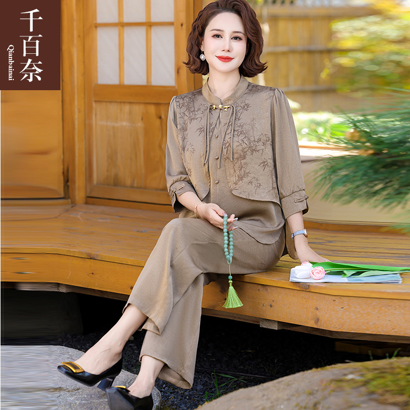 เสื้อผ้าผู้สูงอายุหญิง แฟชั่น เสื้อผ้าผู้หญิงวัย 60 มีขนาด XL-4XL