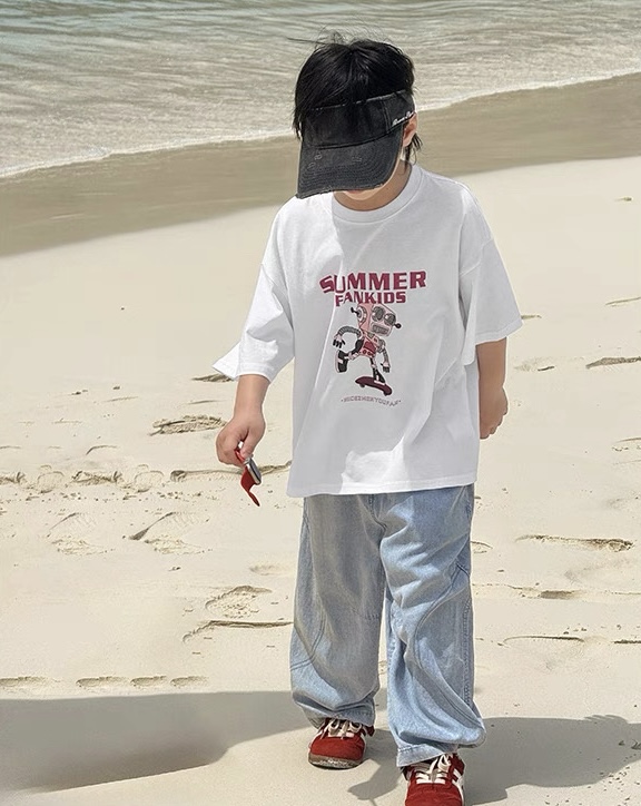 Summer Fankids 🧢🌤️ เสื้อยืดเด็ก unisex ผ้าคอตตอน 100%