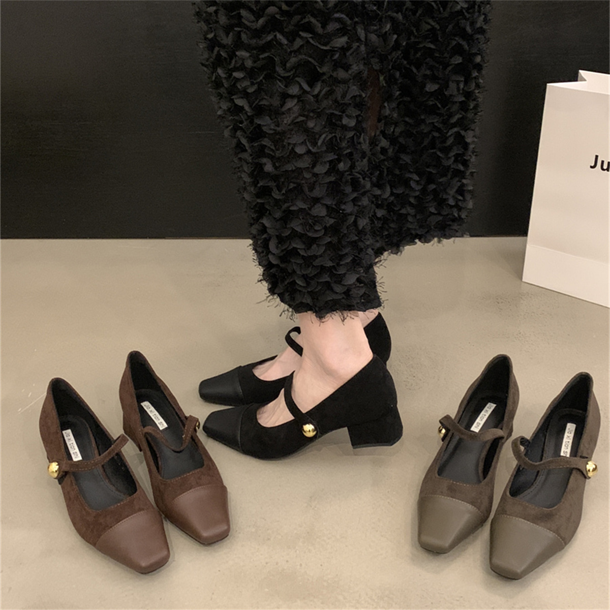 รองเท้าคัทชูผู้หญิงส้นเตี้ย ใส่สบาย มีขนาด35-43