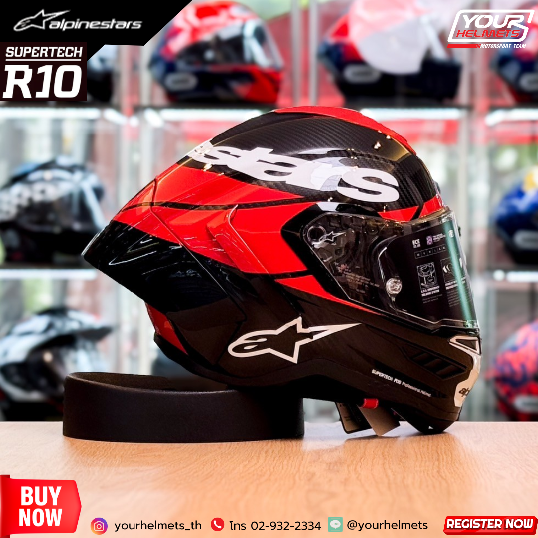 หมวกกันน็อค Alpinestar - Supertech R10 Element [RED]