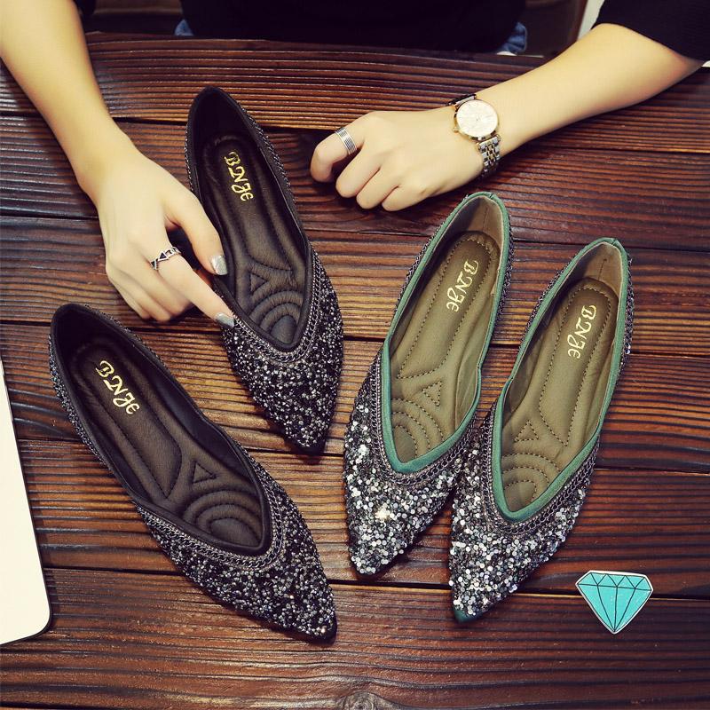 รองเท้าคัทชูผู้หญิงส้นเตี้ย ใส่สบาย มีขนาด35-43