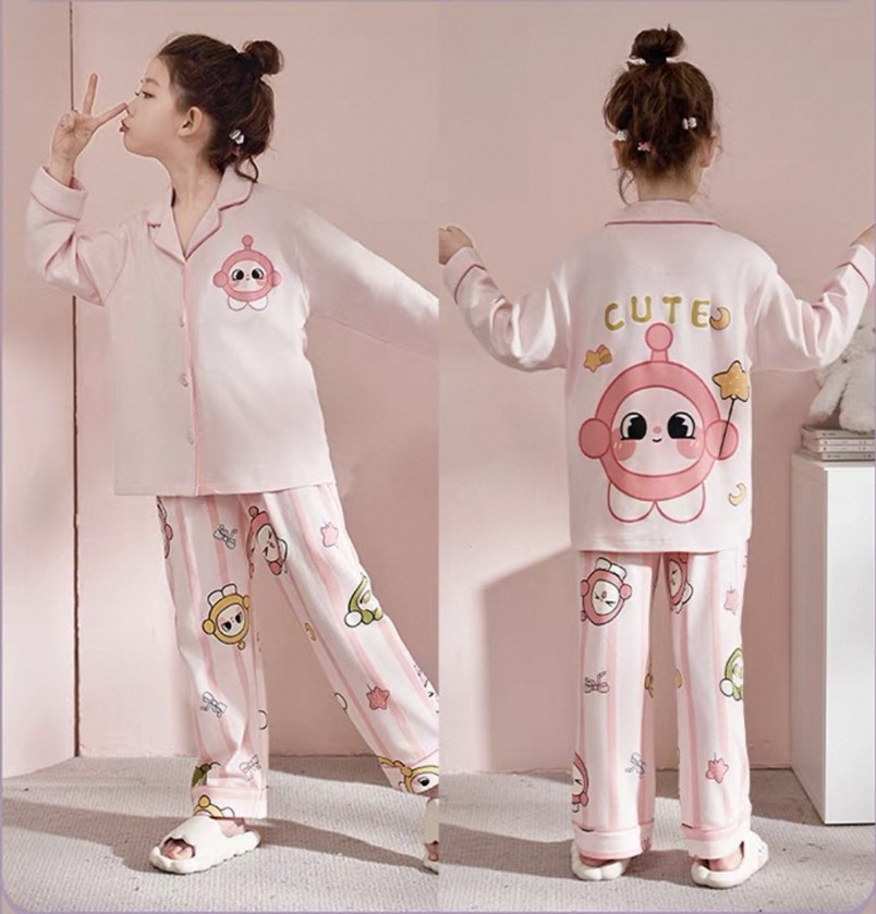 พร้อมส่ง Pinkballs 💞🌟ชุดนอนเด็กหญิง แขนยาวขายาว พรีเมี่ยม