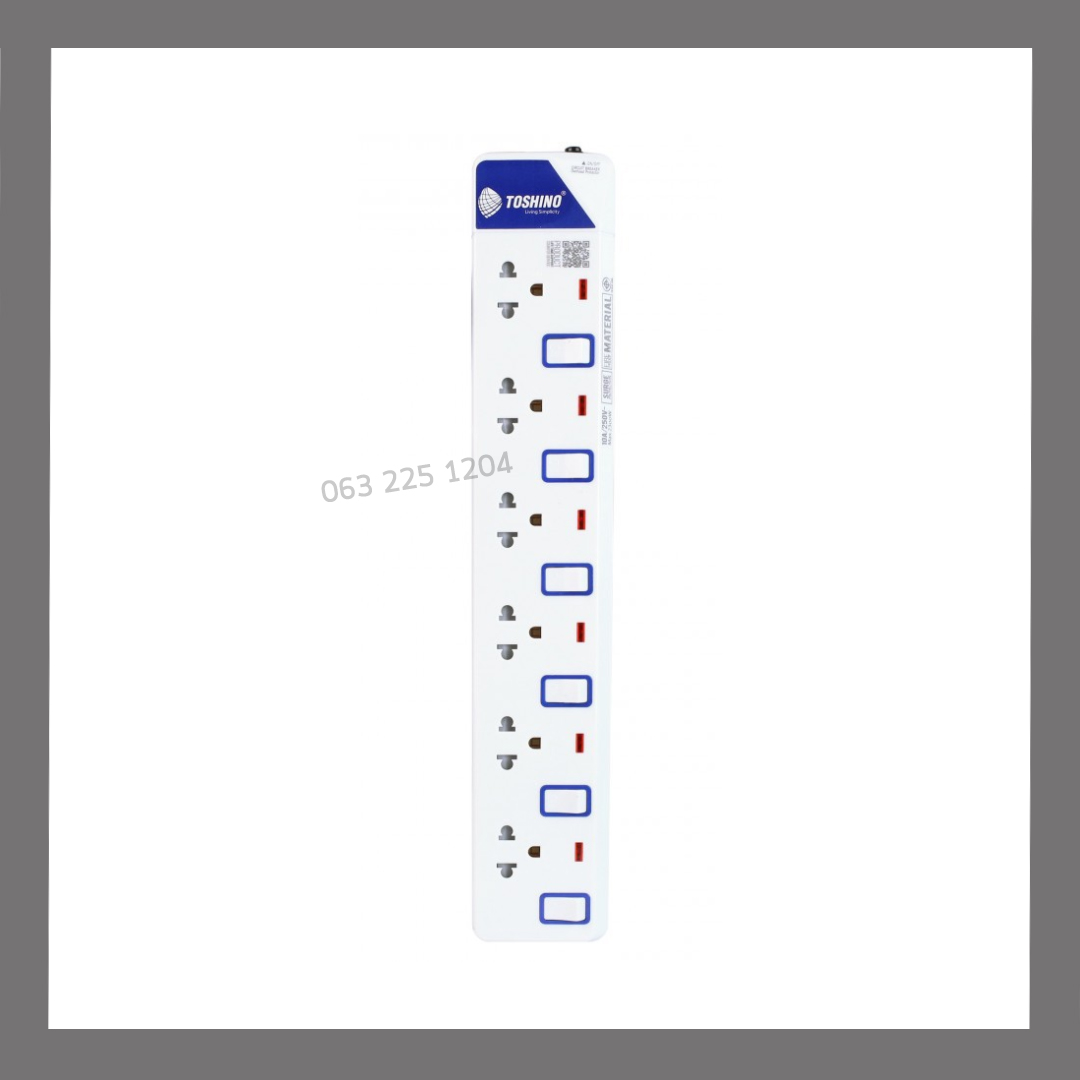 รางปลั๊กไฟ Toshino 6ช่อง6สวิตซ์ยาว5เมตร ET-9165M