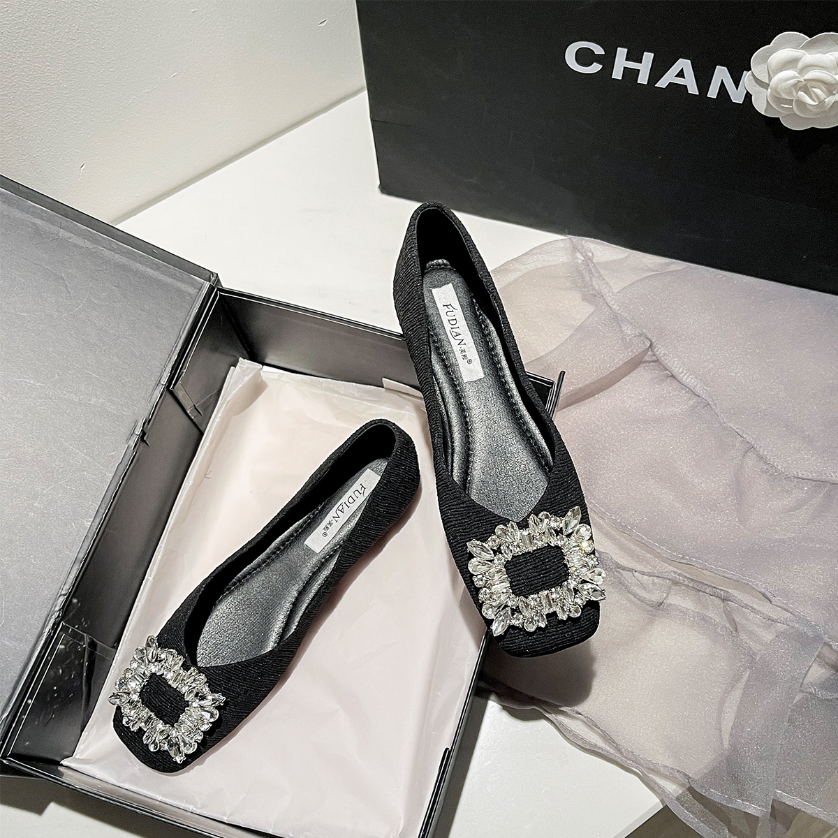 รองเท้าคัทชูผู้หญิงส้นเตี้ย ใส่สบาย มีขนาด35-43