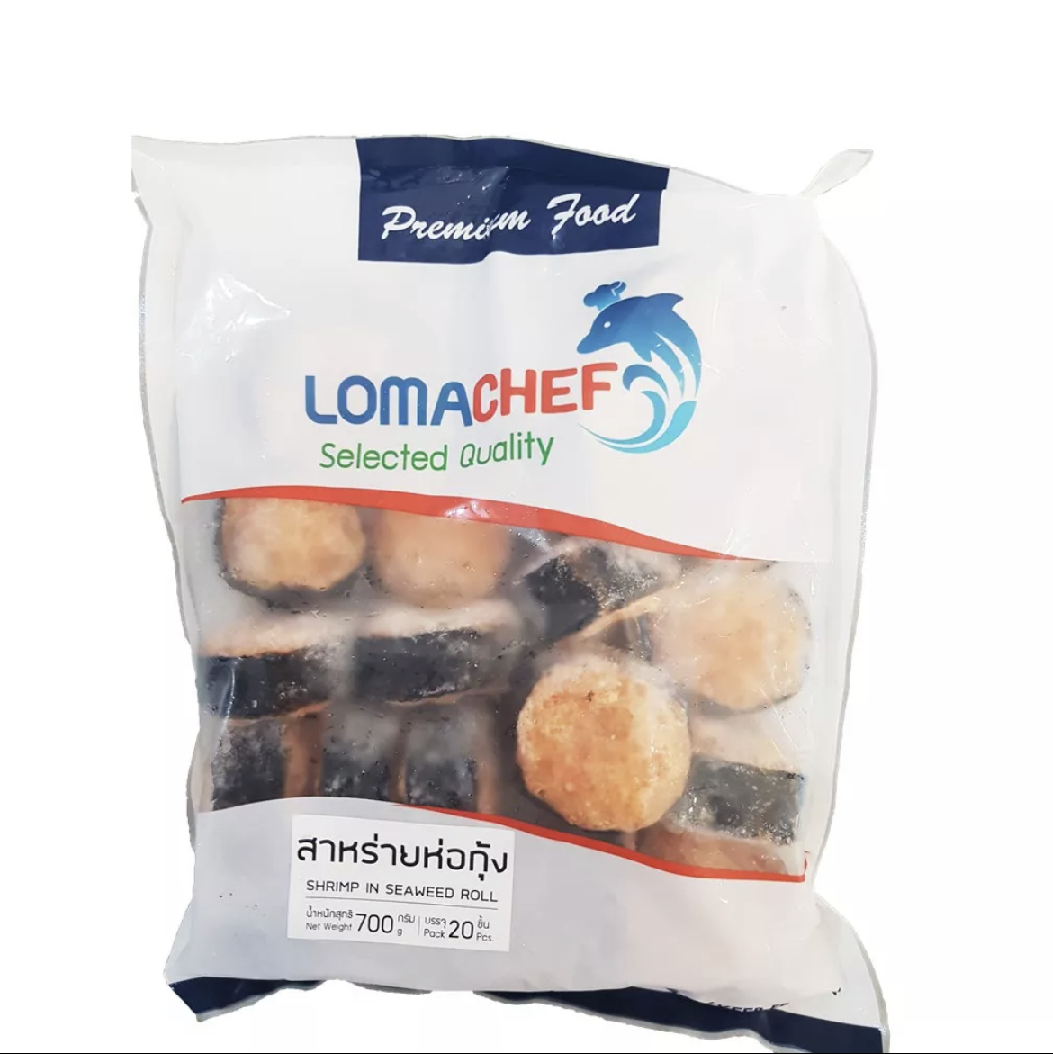 สาหร่ายห่อกุ้ง 700g/PACK 20 ลูก จัมโบ้