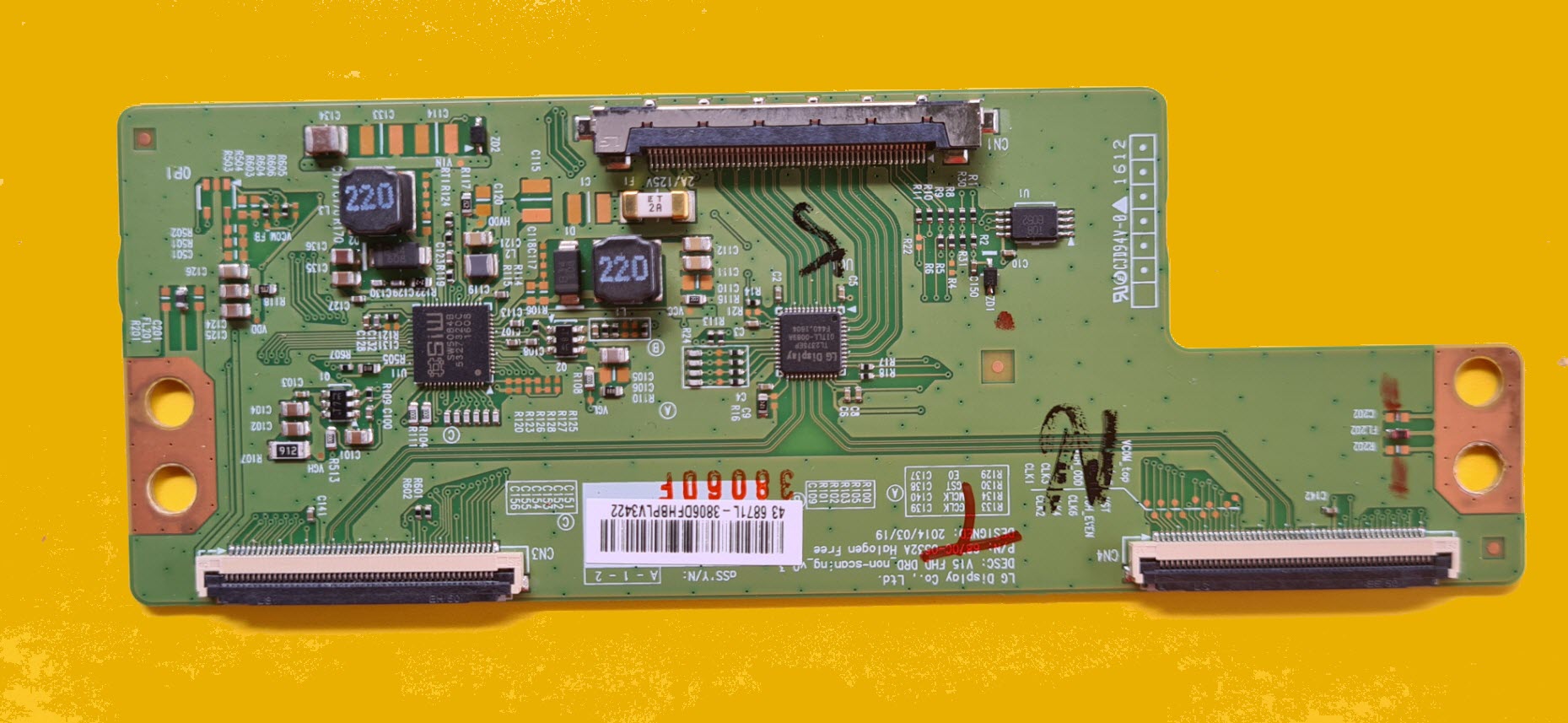 T-CON BOARD LG 43LF510T:43LF540T:43LF590T:43LH540T:LTV-4303:43PFL5250S :6870C-0532A