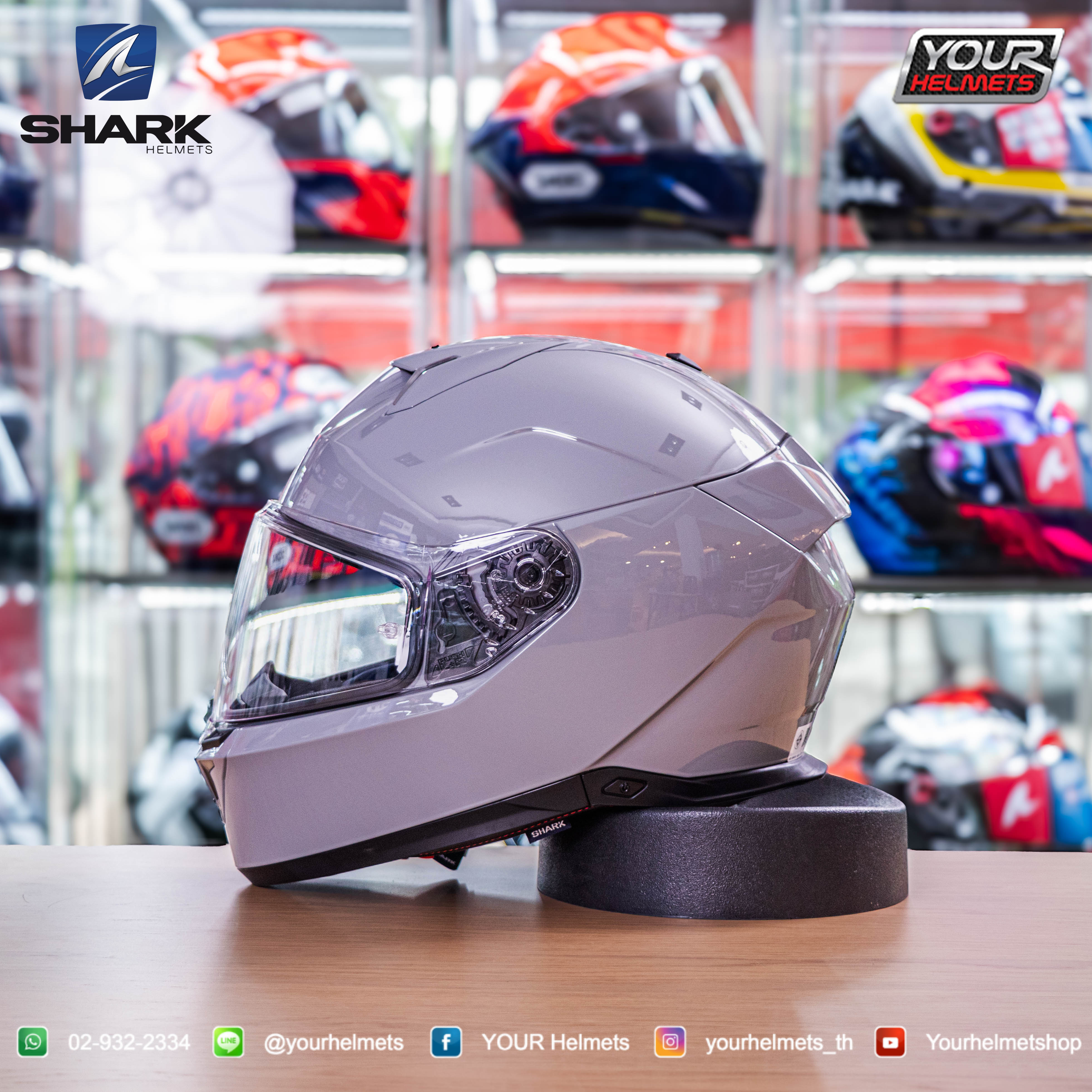 หมวกกันน็อค SHARK HELMETS รุ่น SKWAL I3 (Silver)