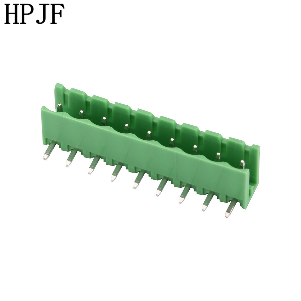 10 Pin Right Angle Line Terminal Plug Type 300V 15A 5.08mm Pitch Connector Pcb Screw Terminal Block