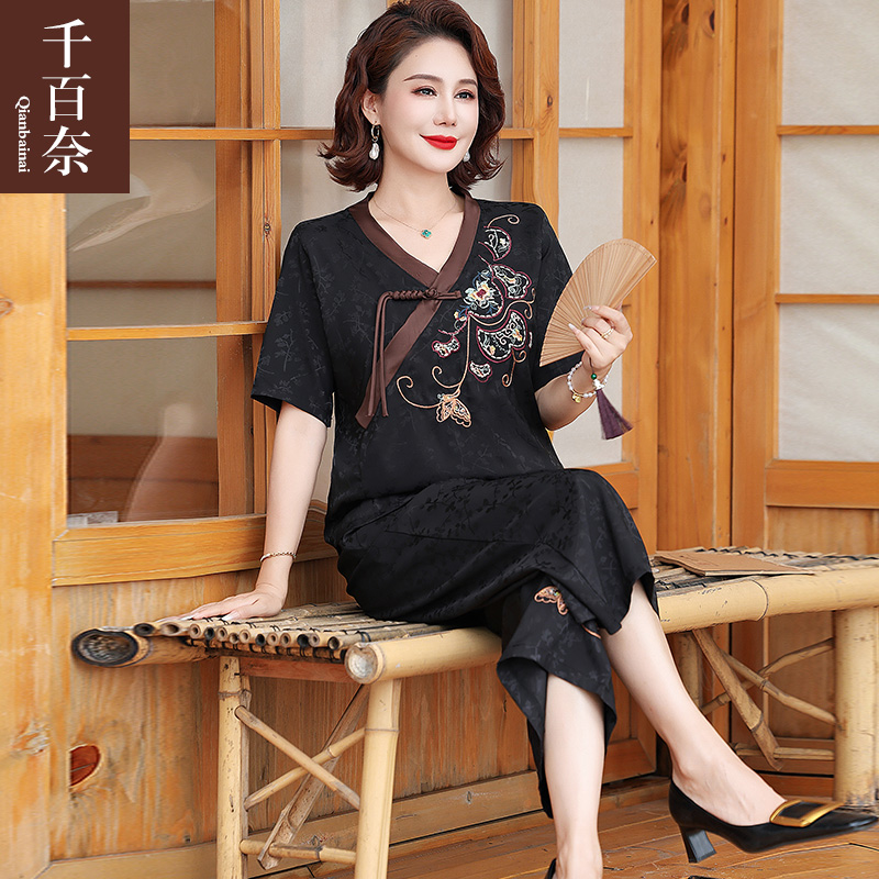 เสื้อผ้าผู้สูงอายุหญิง แฟชั่น เสื้อผ้าผู้หญิงวัย 60 มีขนาด XL-4XL