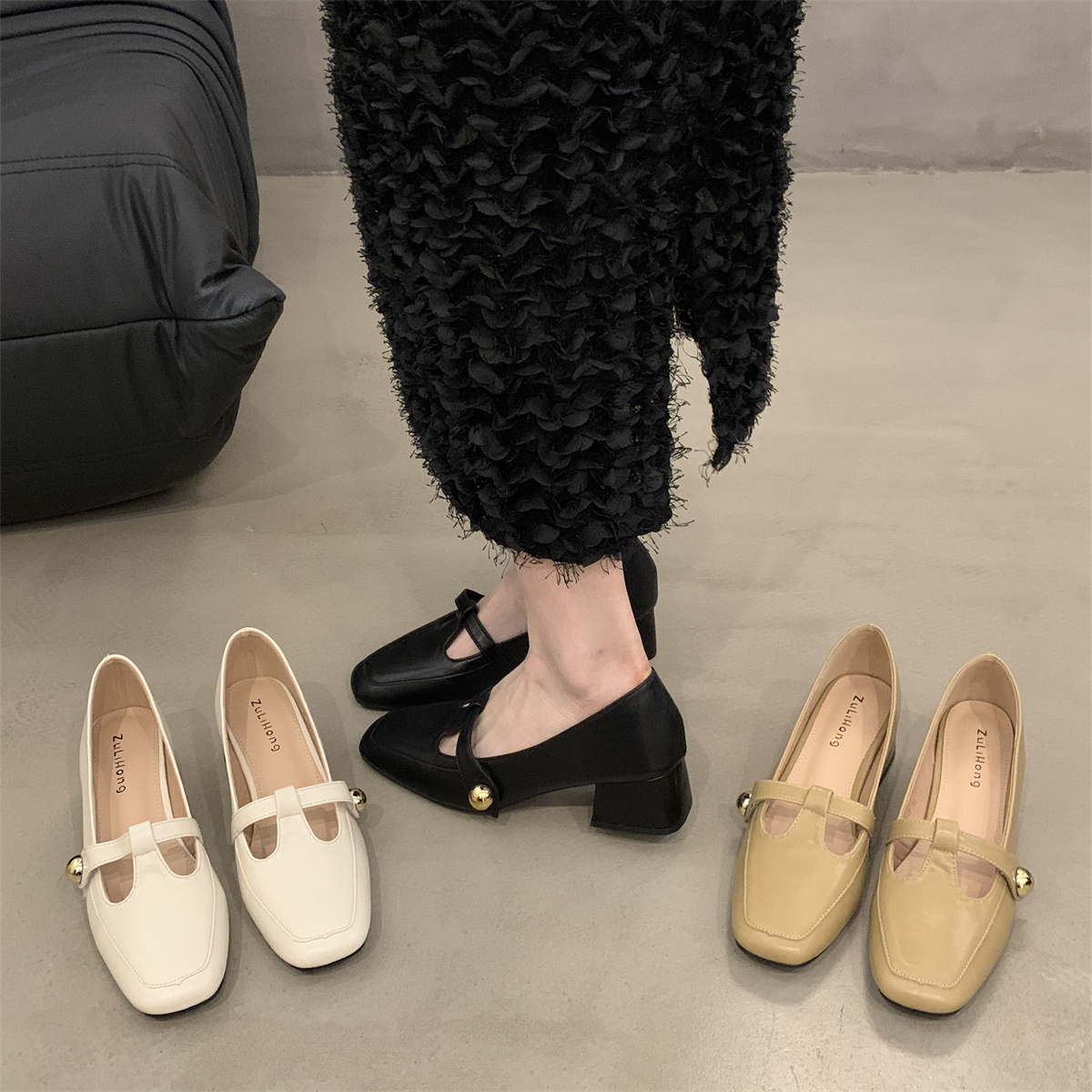 รองเท้าคัทชูผู้หญิงส้นเตี้ย ใส่สบาย มีขนาด35-43