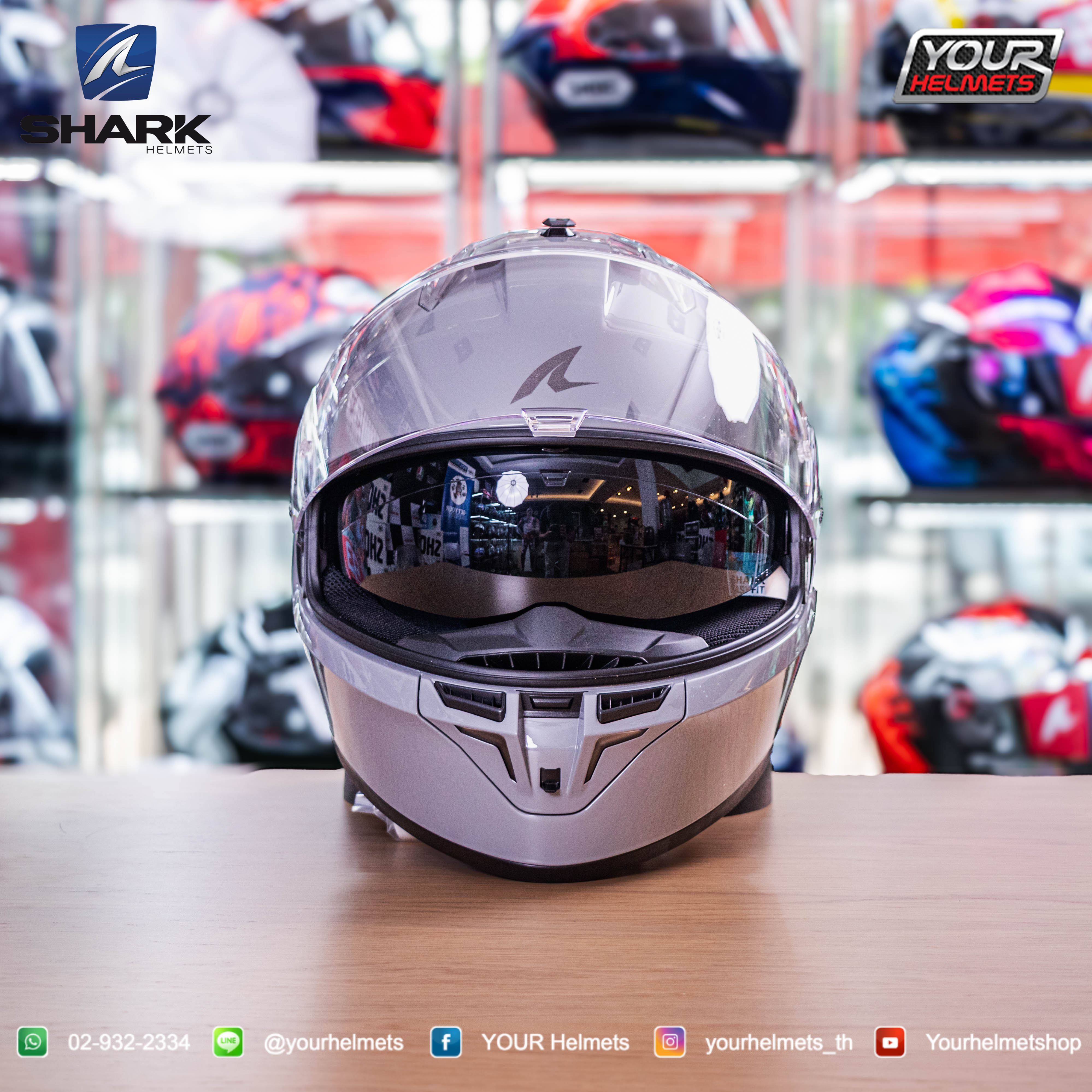 หมวกกันน็อค SHARK HELMETS รุ่น SKWAL I3 (Silver)