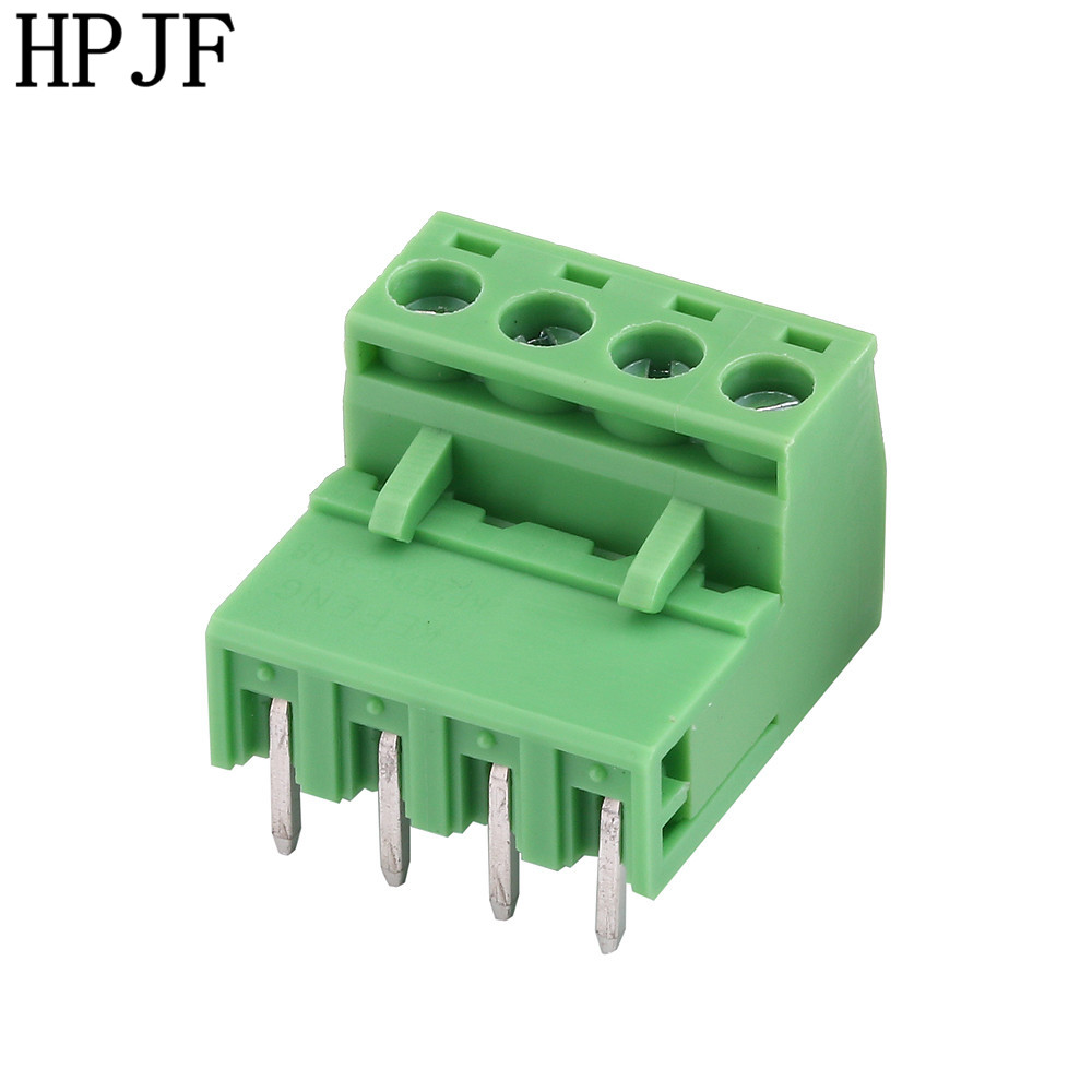 4 Pin Right Angle Line Terminal Plug Type 300V 15A 5.08mm Pitch Connector Pcb Screw Terminal Block