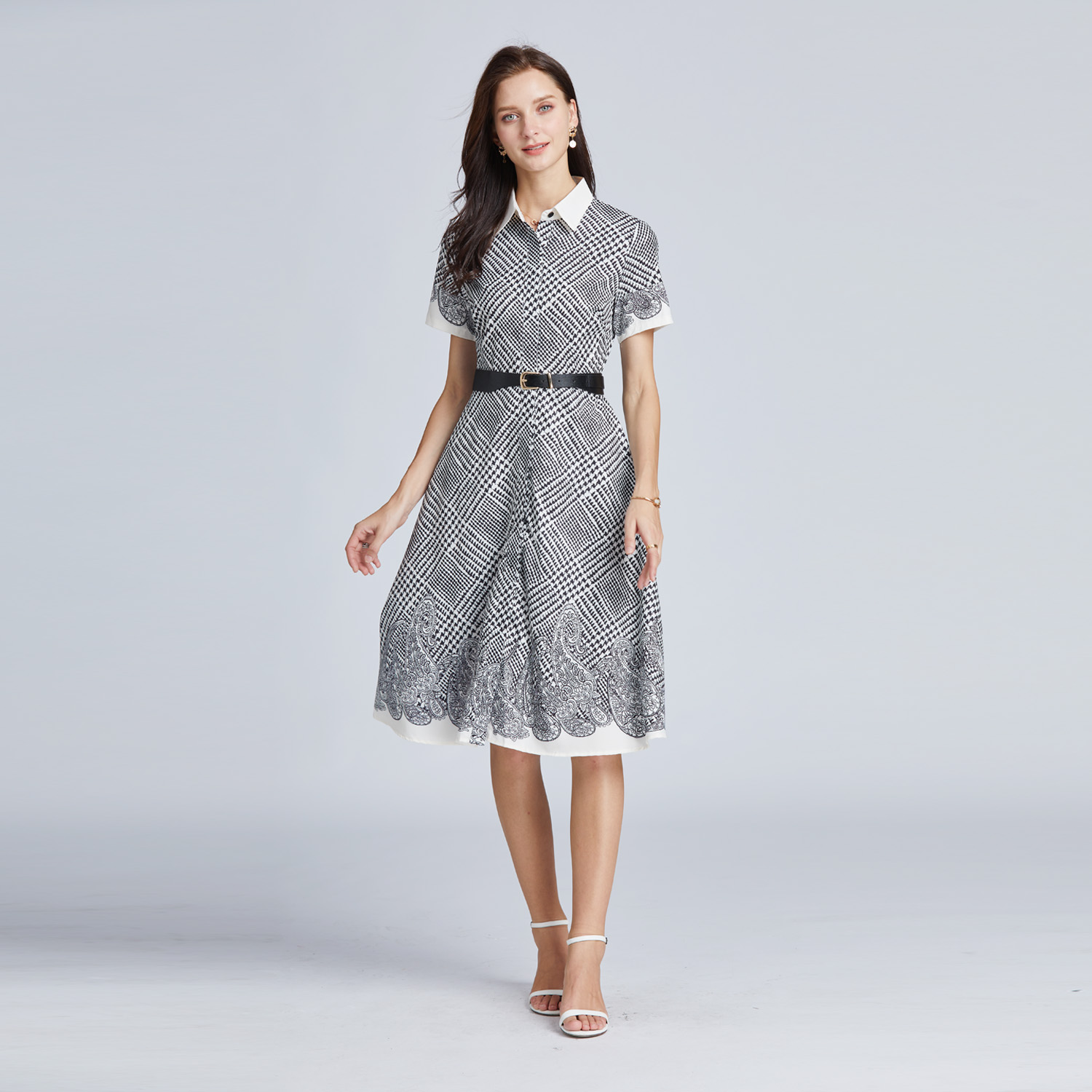 ชุดเดรสยาวสวยๆ ชุดเดรสยาวใส่สบาย ใส่ทำงาน มีขนาดS M L XL 2XL