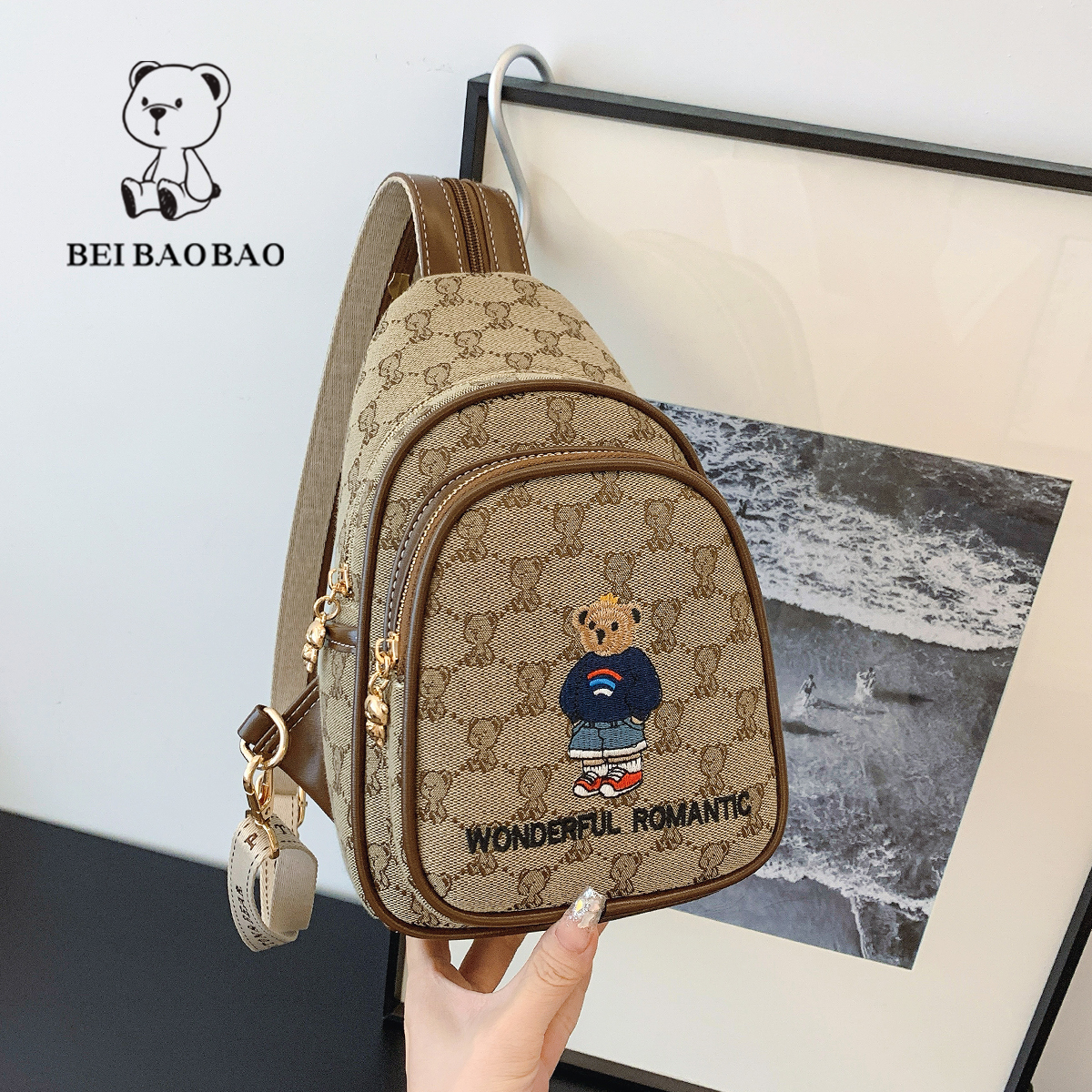 กระเป๋าผู้หญิงสวยๆ กระเป๋าสะพายข้างผู้หญิง กระเป๋าแบรนด์ BEAR BAG กระเป๋าหมีสุดคิ้ว!