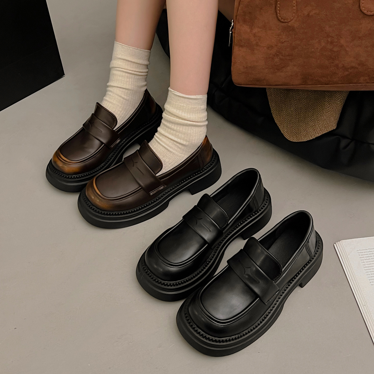 รองเท้าคัทชูผู้หญิงส้นเตี้ย ใส่สบาย มีขนาด35-40