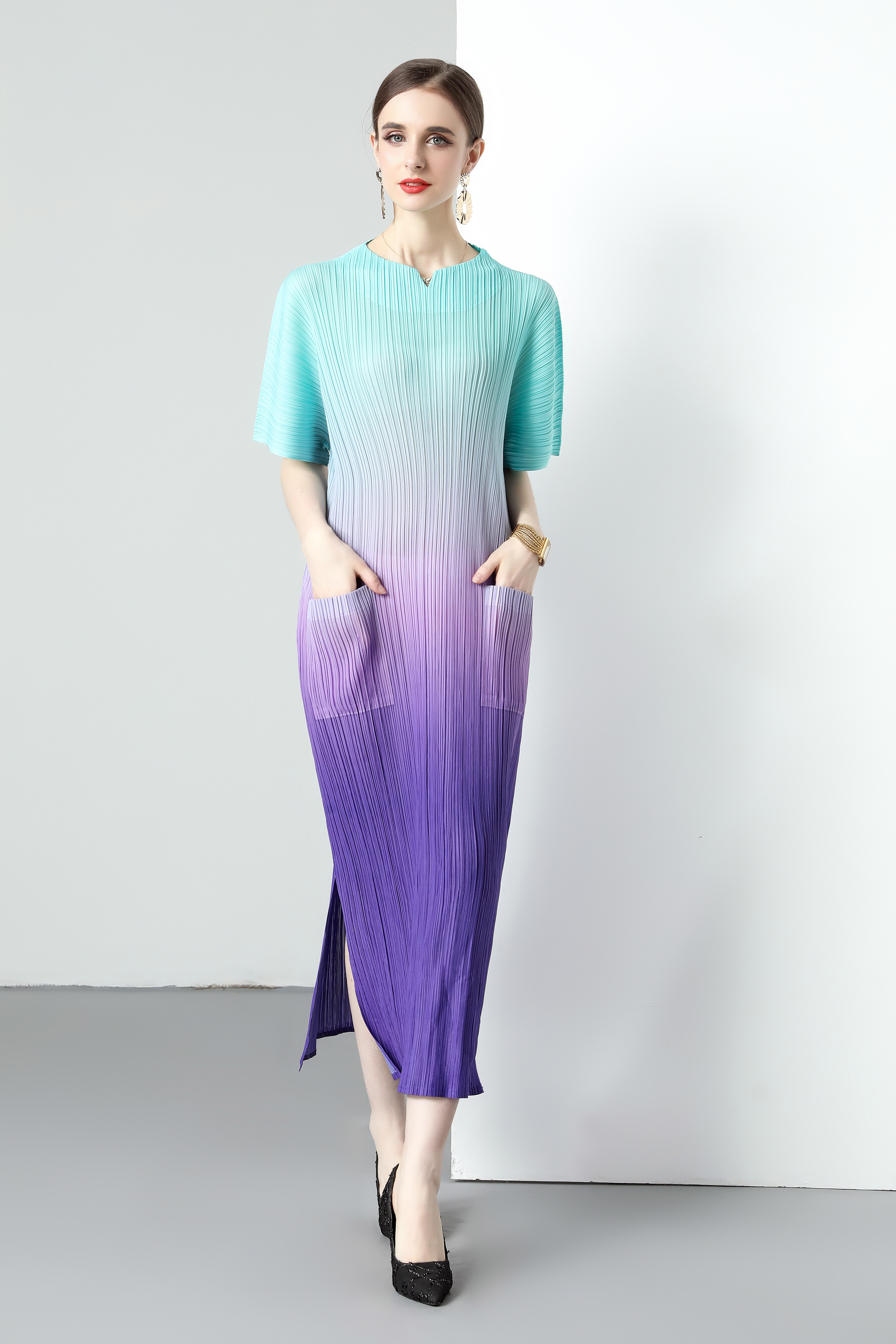 ชุดเดรสยาวสวยๆ ชุดเดรสยาวใส่สบาย ใส่ทำงาน มีขนาดS M L XL 2XL