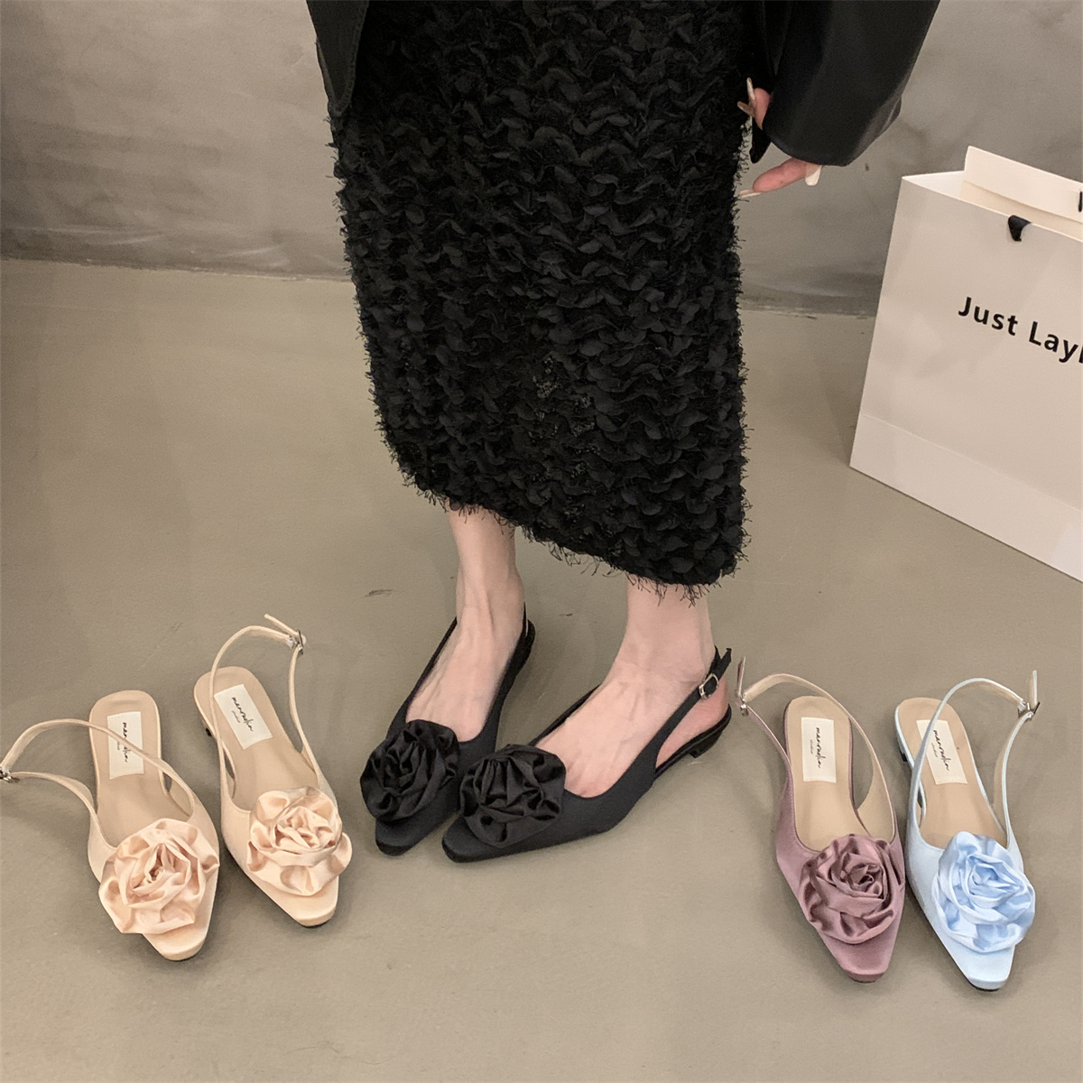 รองเท้าคัทชูผู้หญิงส้นเตี้ย ใส่สบาย มีขนาด35-43