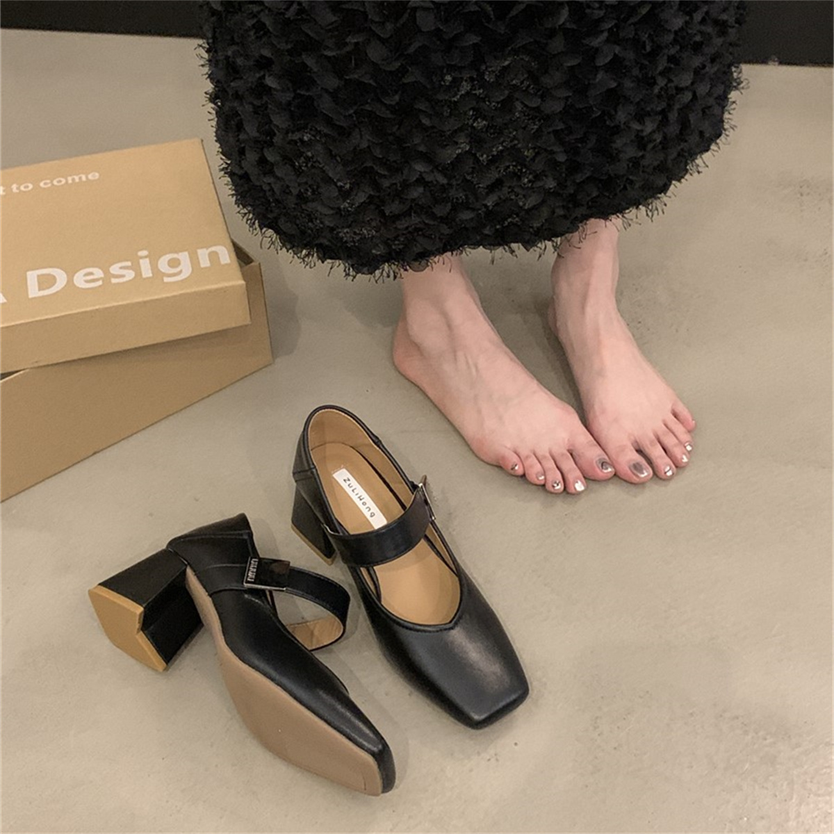 รองเท้าคัทชูผู้หญิงส้นเตี้ย ใส่สบาย มีขนาด35-43