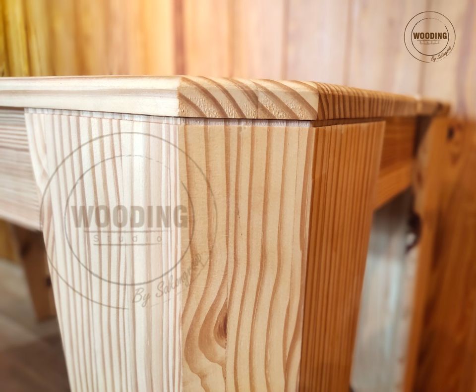 363 โต๊ะไม้สนขนาด 60x120cm.