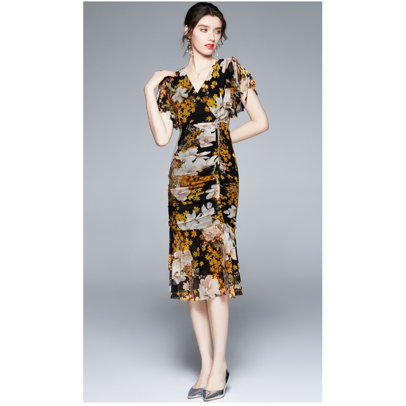 ชุดเดรสยาวสวยๆ ชุดเดรสยาวใส่สบาย ใส่ทำงาน มีขนาดS M L XL 2XL