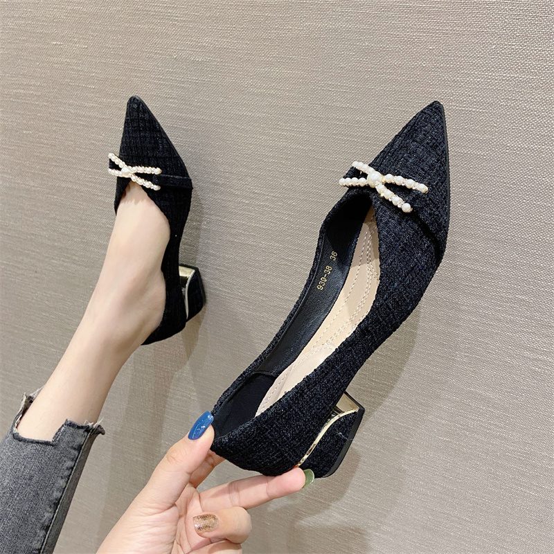 รองเท้าคัทชูผู้หญิงส้นเตี้ย ใส่สบาย มีขนาด35-40