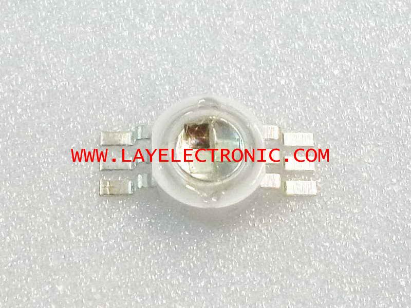 LED 9W – 3สี แดงเขียวน้ำเงิน RGB 6ขา 45mil , (TAIWAN)