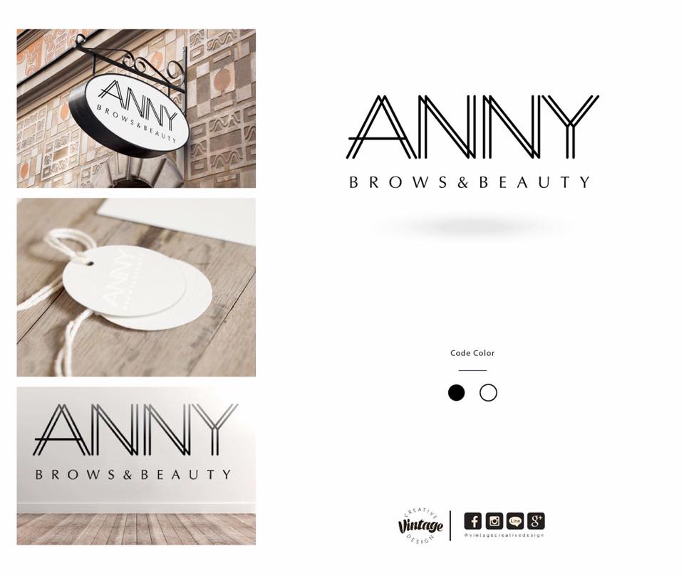 ออกแบบโลโก้ ร้าน ANNY BROWS&BEAUTY